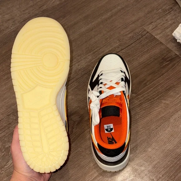 Nike Black and Orange Glow Sneakers - Picture 6 of 10